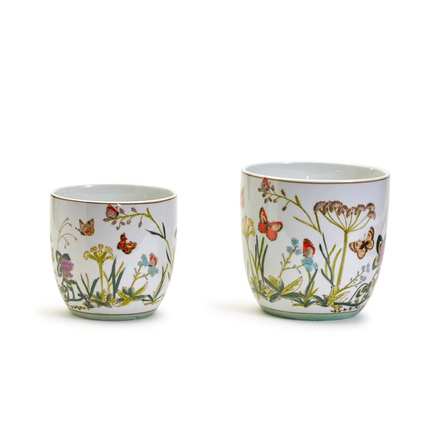 Butterfly Garden Cachepot / Planter Set Of 4 By Two's Company - Image 2