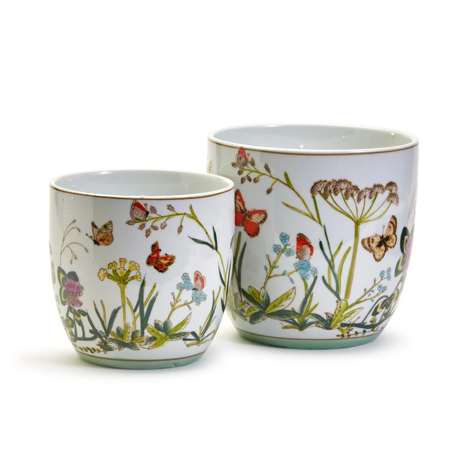 Butterfly Garden Cachepot / Planter Set Of 4 By Two's Company - Image 4