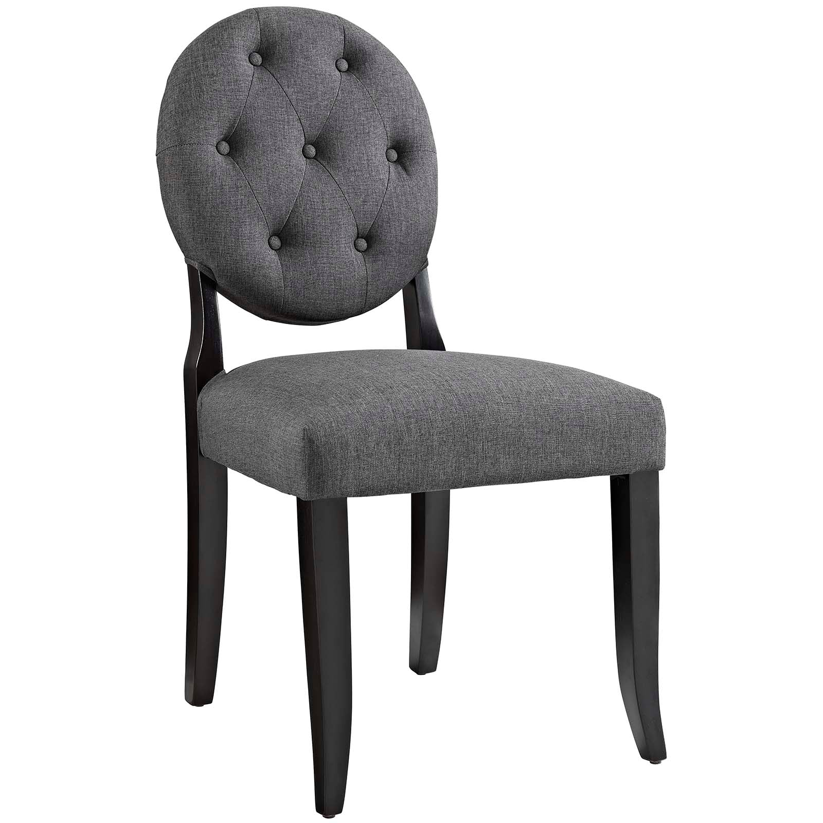 Button Dining Side Chair Upholstered Fabric Set of 2 By Modway - EEI-3329 - Image 3
