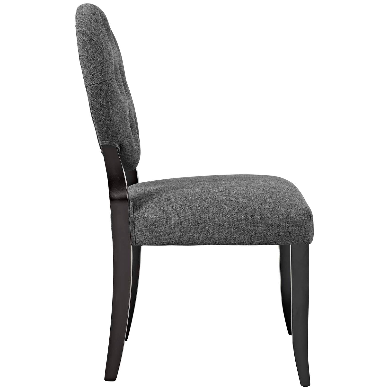 Button Dining Side Chair Upholstered Fabric Set of 2 By Modway - EEI-3329 - Image 4