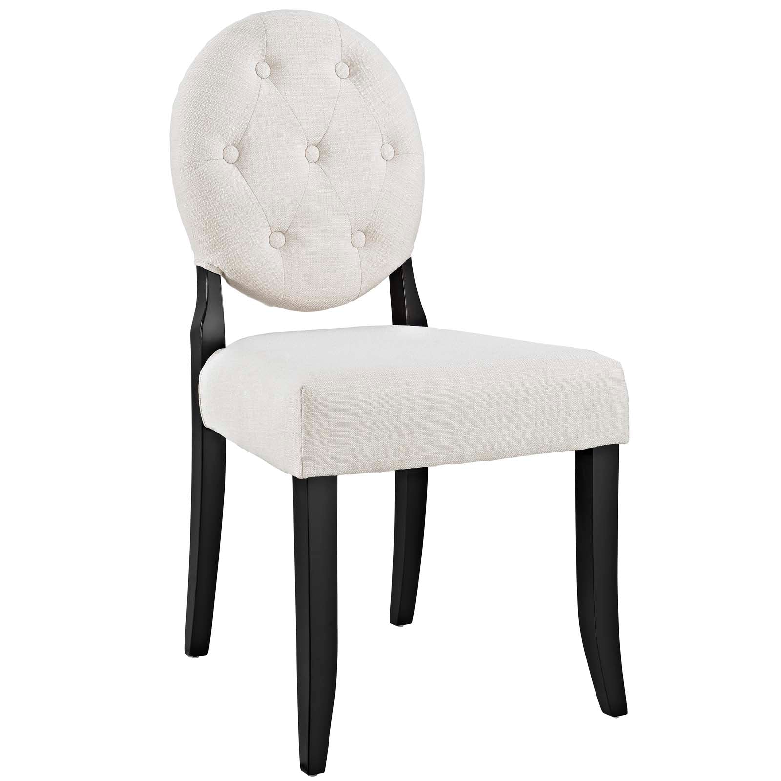 Button Dining Side Chair Upholstered Fabric Set of 4 By Modway - EEI-3376 - Image 3