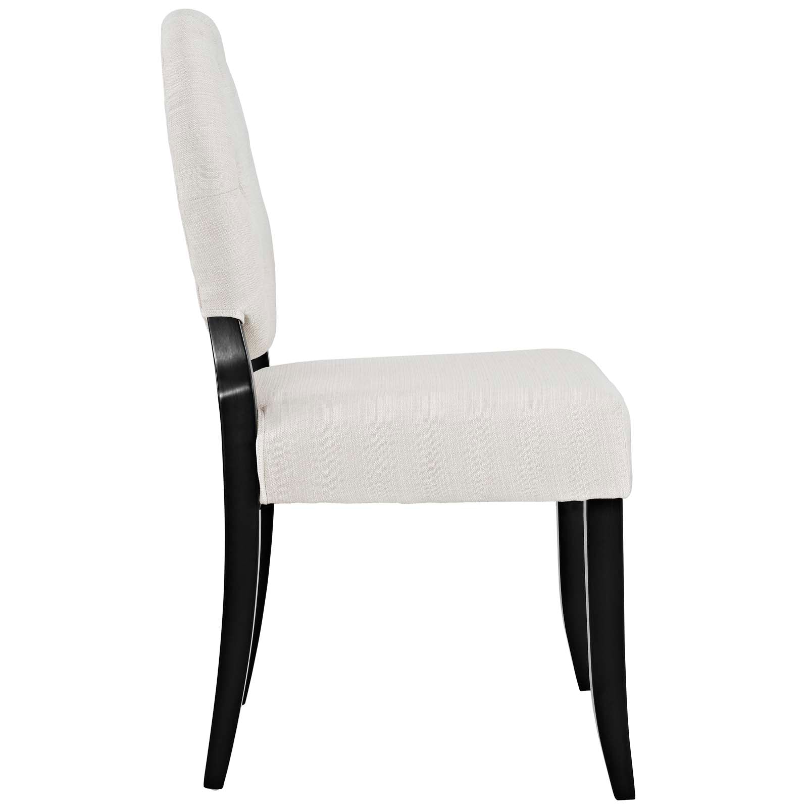 Button Dining Side Chair Upholstered Fabric Set of 4 By Modway - EEI-3376 - Image 4