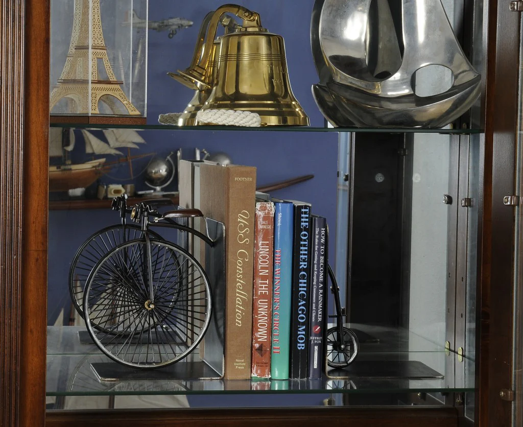 c1870 High Wheeler Bicycle Bookends By Homeroots - Image 5