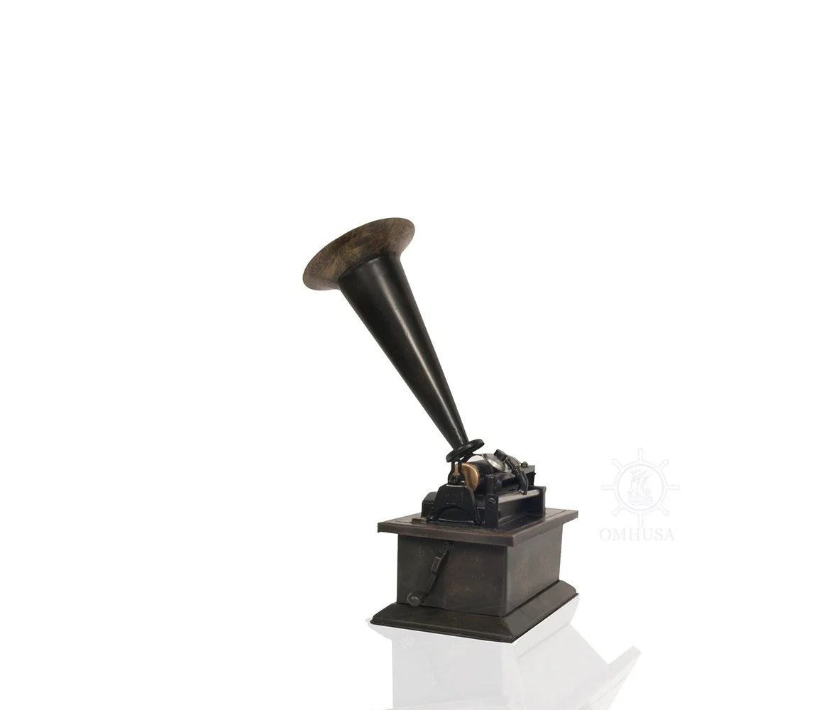 c1901 Edison Standard Phonograph Replica Sculpture By Homeroots - Image 4
