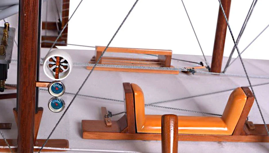 c1903 Wright Brothers 8" Cedar Wood Replica Plane Model By Homeroots - Image 3