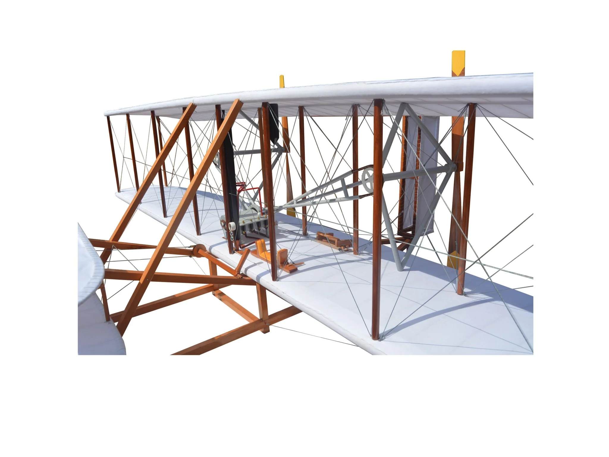 c1903 Wright Brothers 8" Cedar Wood Replica Plane Model By Homeroots - Image 5