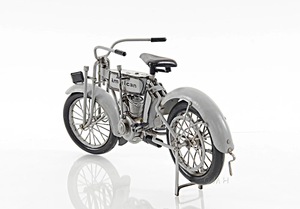 c1911 Harley-Davidson V-Twin Motorcycle Model Sculpture By Homeroots - Image 3