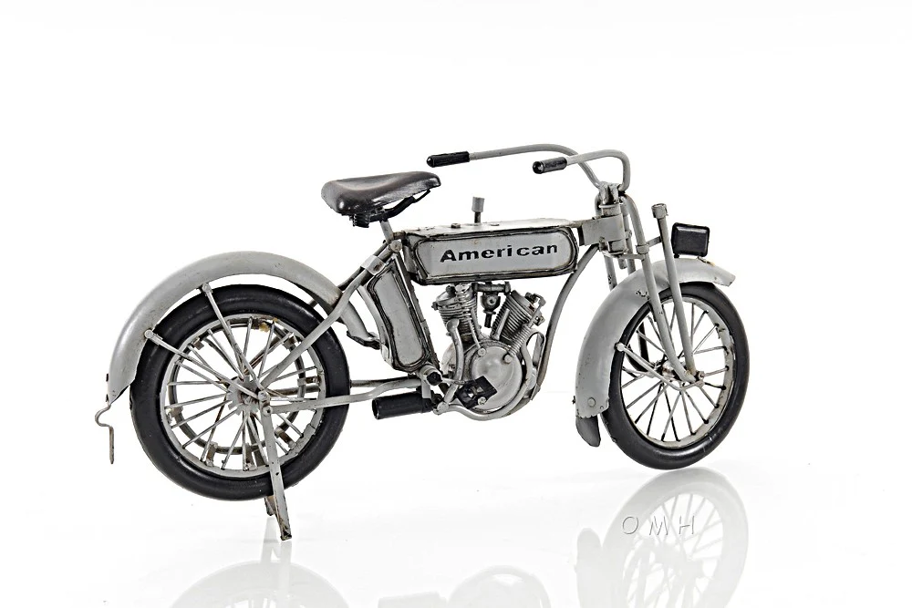 c1911 Harley-Davidson V-Twin Motorcycle Model Sculpture By Homeroots - Image 4