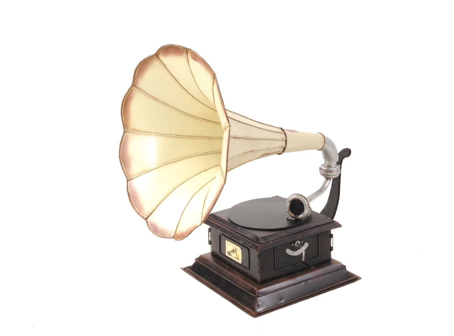 c1911 HMV Gramophone Built to Scale Model Sculpture By Homeroots - Image 8