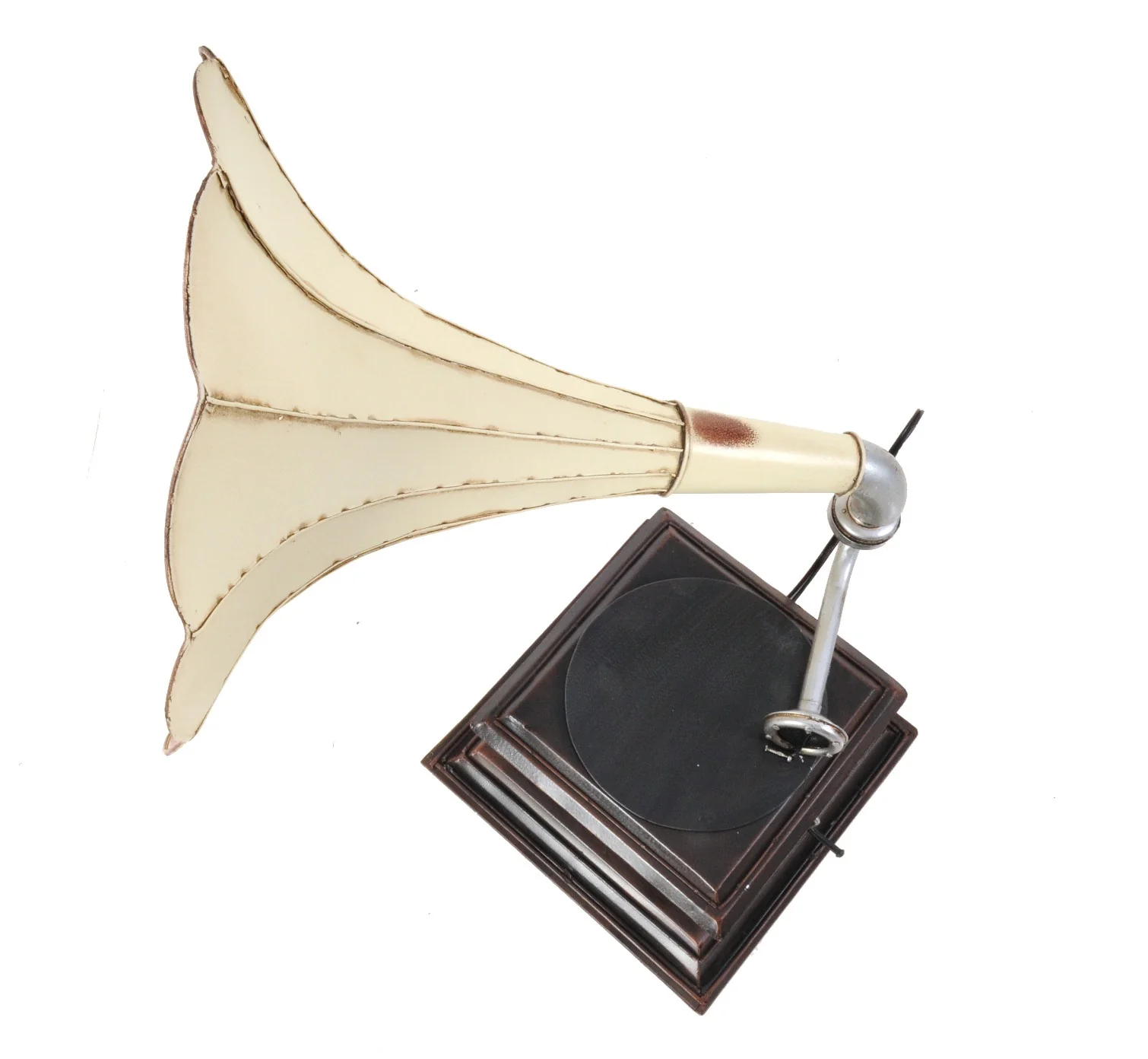 c1911 HMV Gramophone Built to Scale Model Sculpture By Homeroots - Image 9