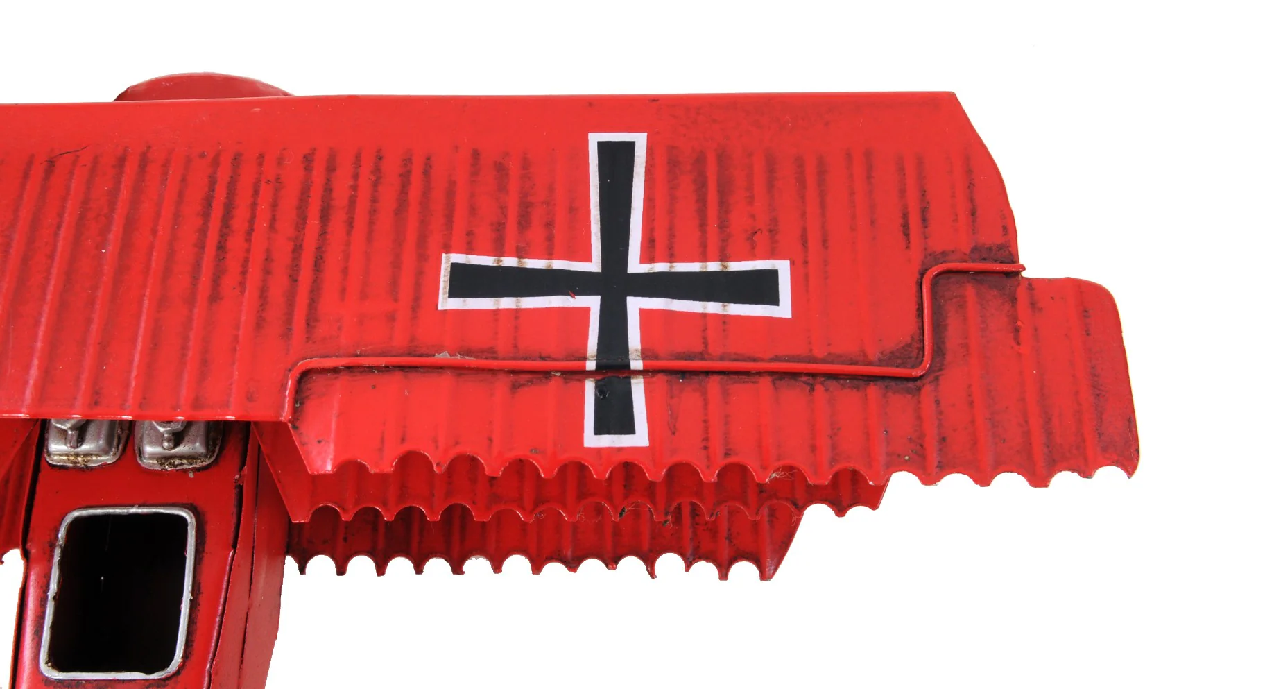 c1916 Red Baron Fokker Triplane Model Sculpture By Homeroots - Image 5