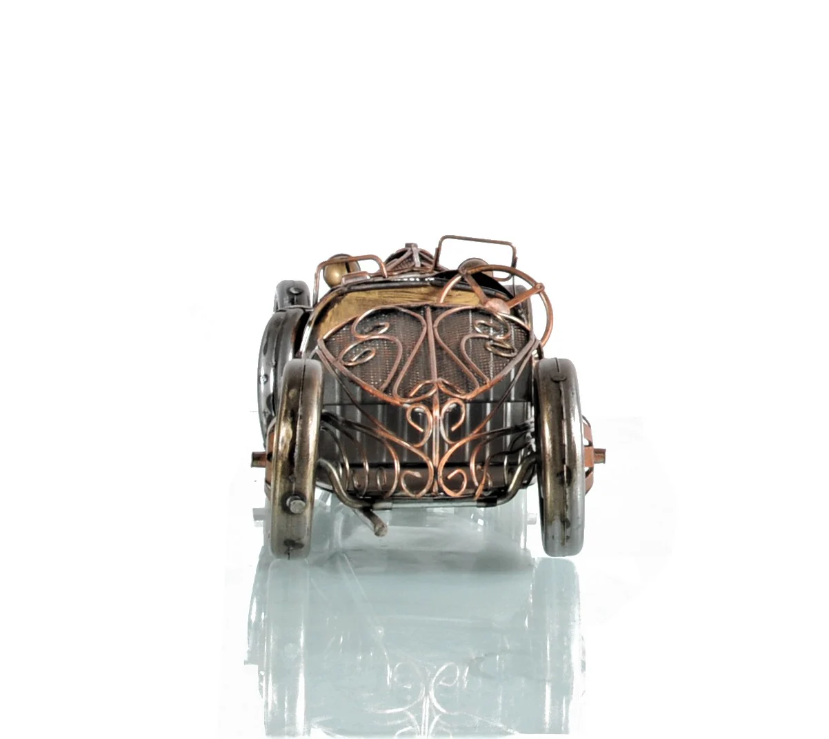 c1924 Bugatti Bronze and Silver Open Frame Racecar Sculpture By Homeroots - Image 9