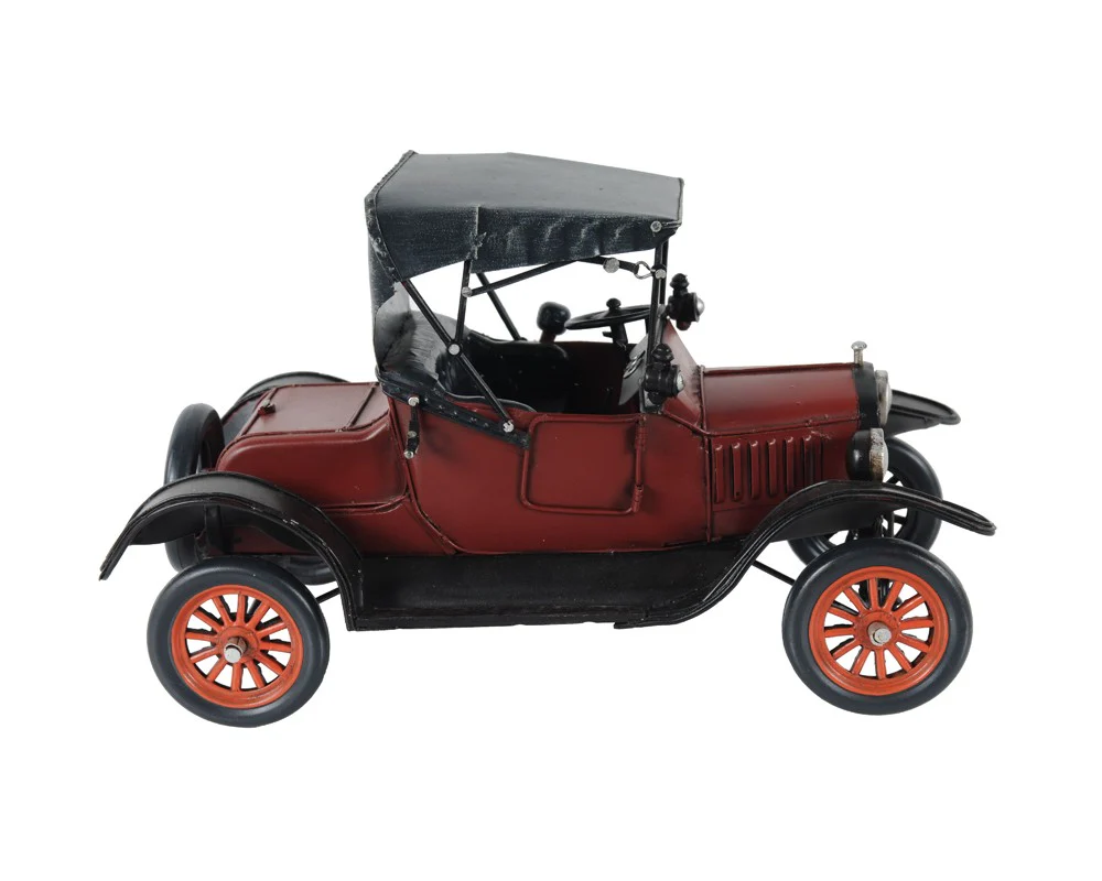 c1924 Red Ford Model T Car Sculpture By Homeroots - Image 4
