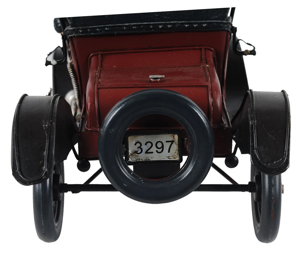 c1924 Red Ford Model T Car Sculpture By Homeroots - Image 5