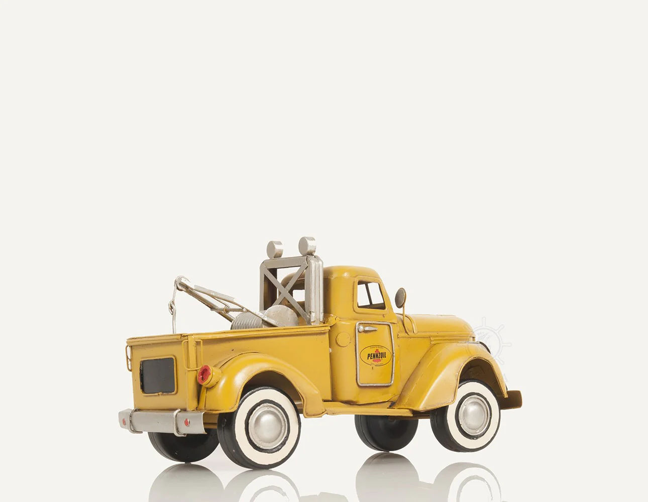 c1926 Pennzoil Tow Truck Yellow Model Sculpture By Homeroots - Image 4