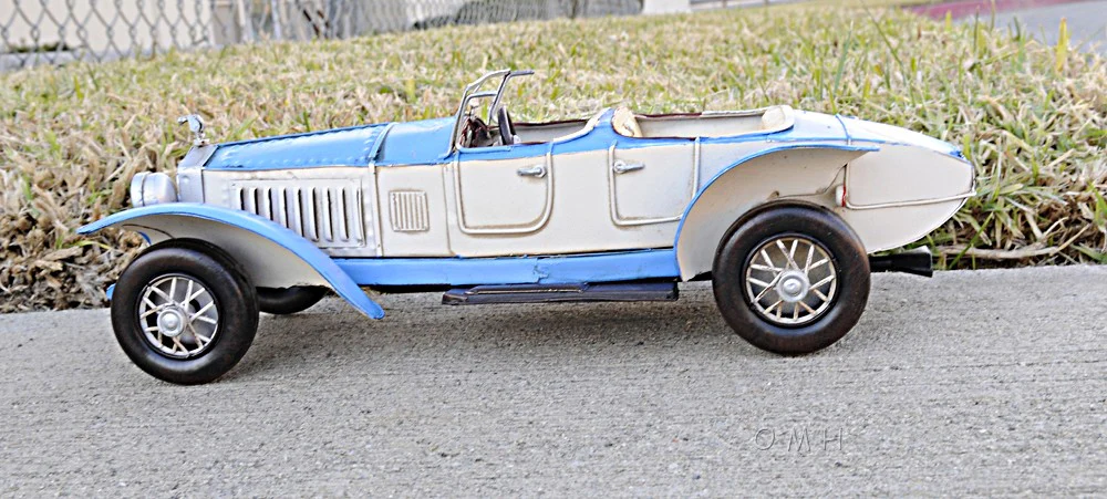 c1928 Sports Rolls Royce Phantom Car Model Sculpture By Homeroots - Image 5