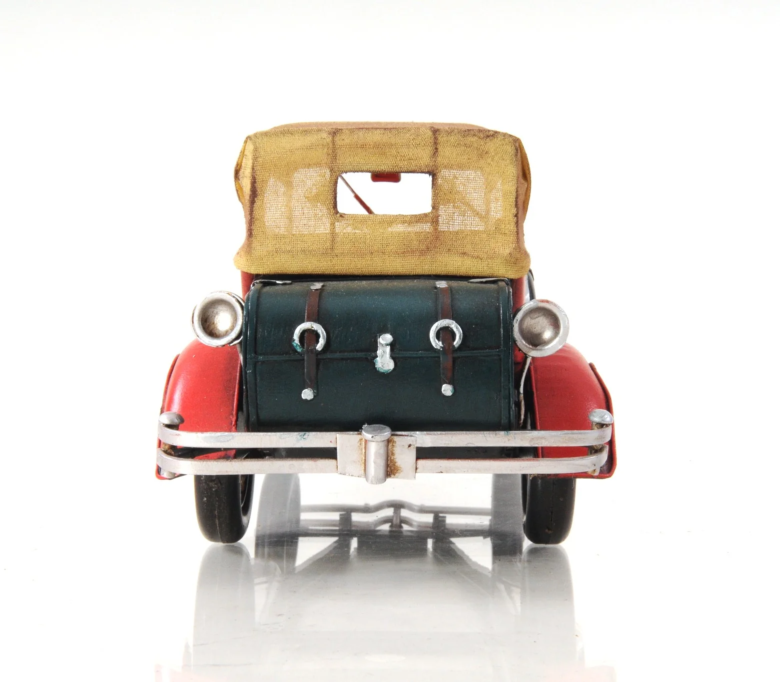 c1933 Vintage Red Duesenberg Model J Sculpture By Homeroots - Image 2