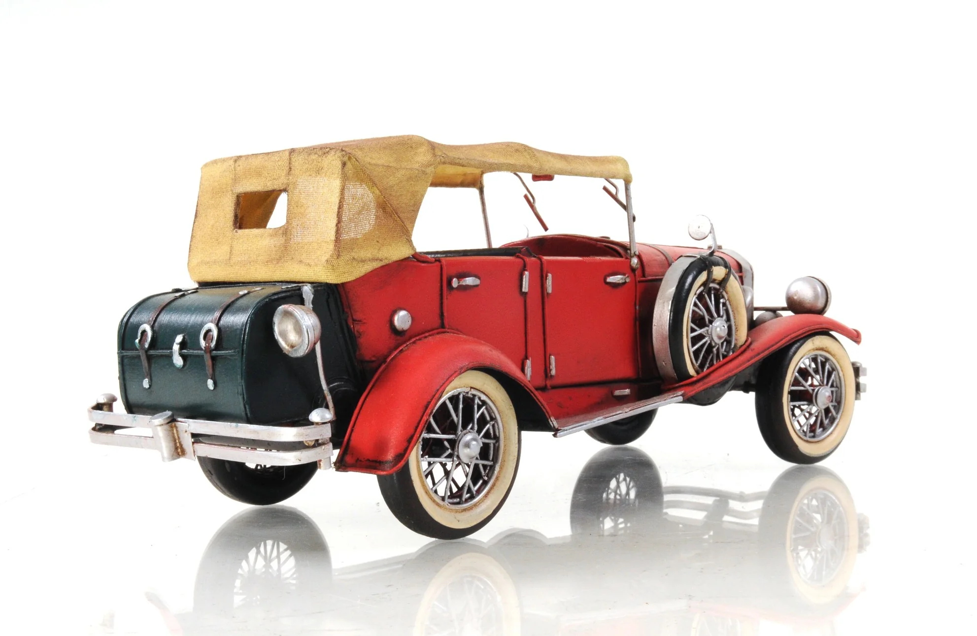 c1933 Vintage Red Duesenberg Model J Sculpture By Homeroots - Image 3