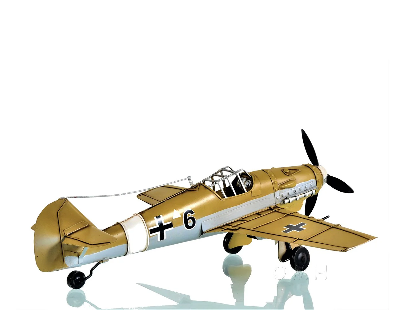 c1935 Messerschmitt BF 109 Fighter Sculpture By Homeroots - Image 4