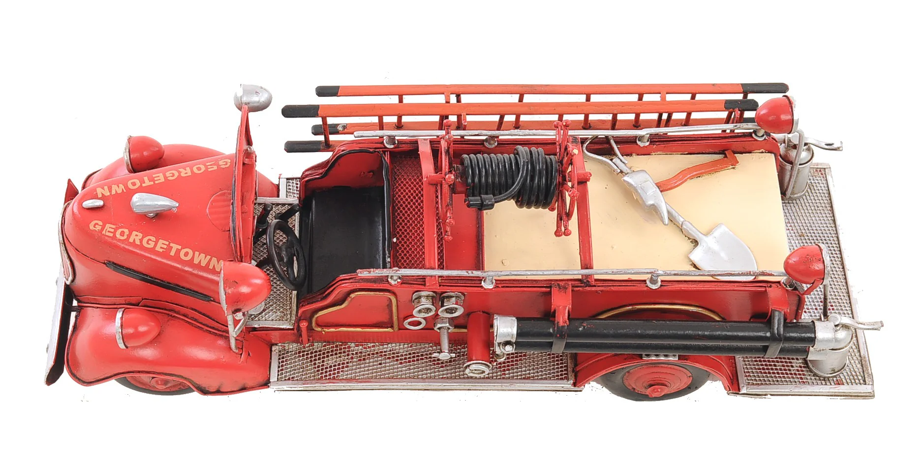 c1938 Ford Red Fire Engine Sculpture By Homeroots - Image 6