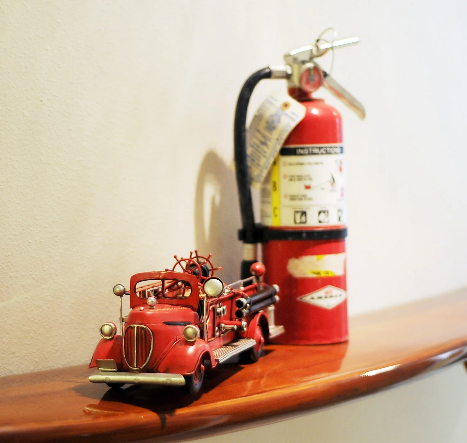 c1938 Ford Red Fire Engine Sculpture By Homeroots - Image 7