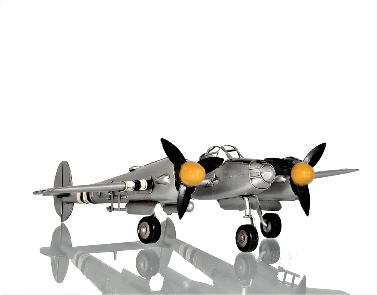 c1941 Lockheed P-38 Lightning Fighter Sculpture By Homeroots - Image 3