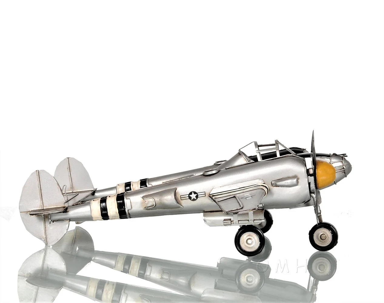 c1941 Lockheed P-38 Lightning Fighter Sculpture By Homeroots - Image 4