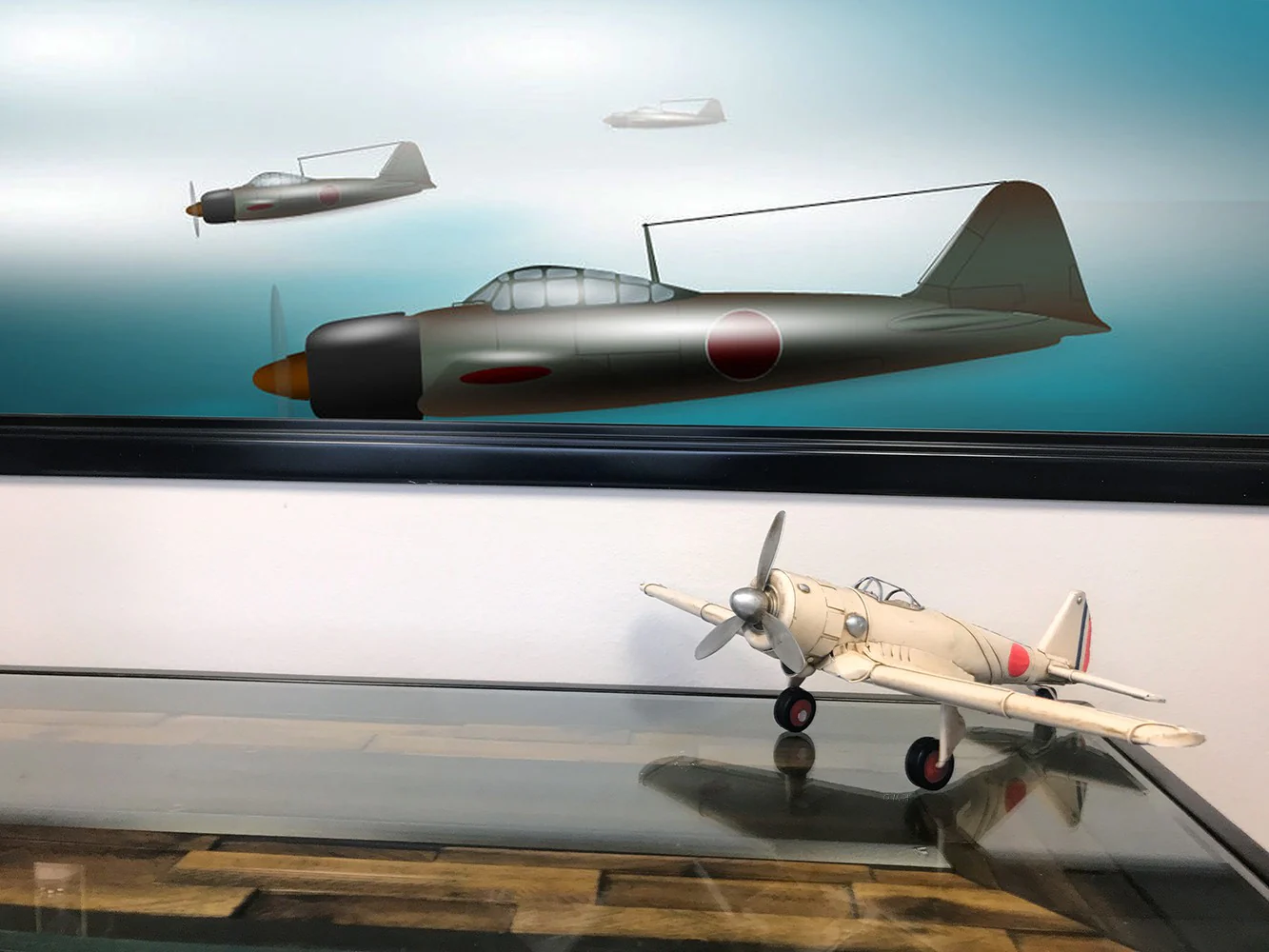 c1943 Nakajima Ki-43 Oscar Sculpture By Homeroots - Image 7