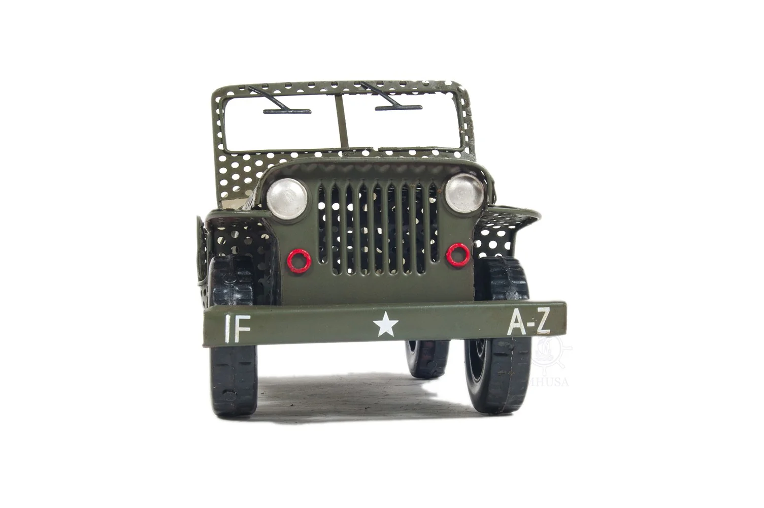 c1945 Willys CJ-2A Overland Jeep Sculpture By Homeroots - Image 2
