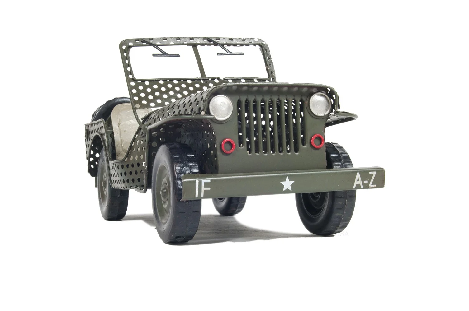 c1945 Willys CJ-2A Overland Jeep Sculpture By Homeroots - Image 3