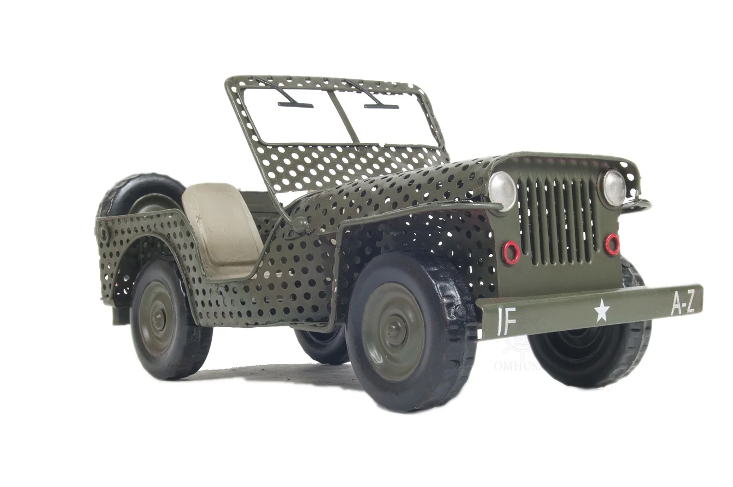 c1945 Willys CJ-2A Overland Jeep Sculpture By Homeroots - Image 4