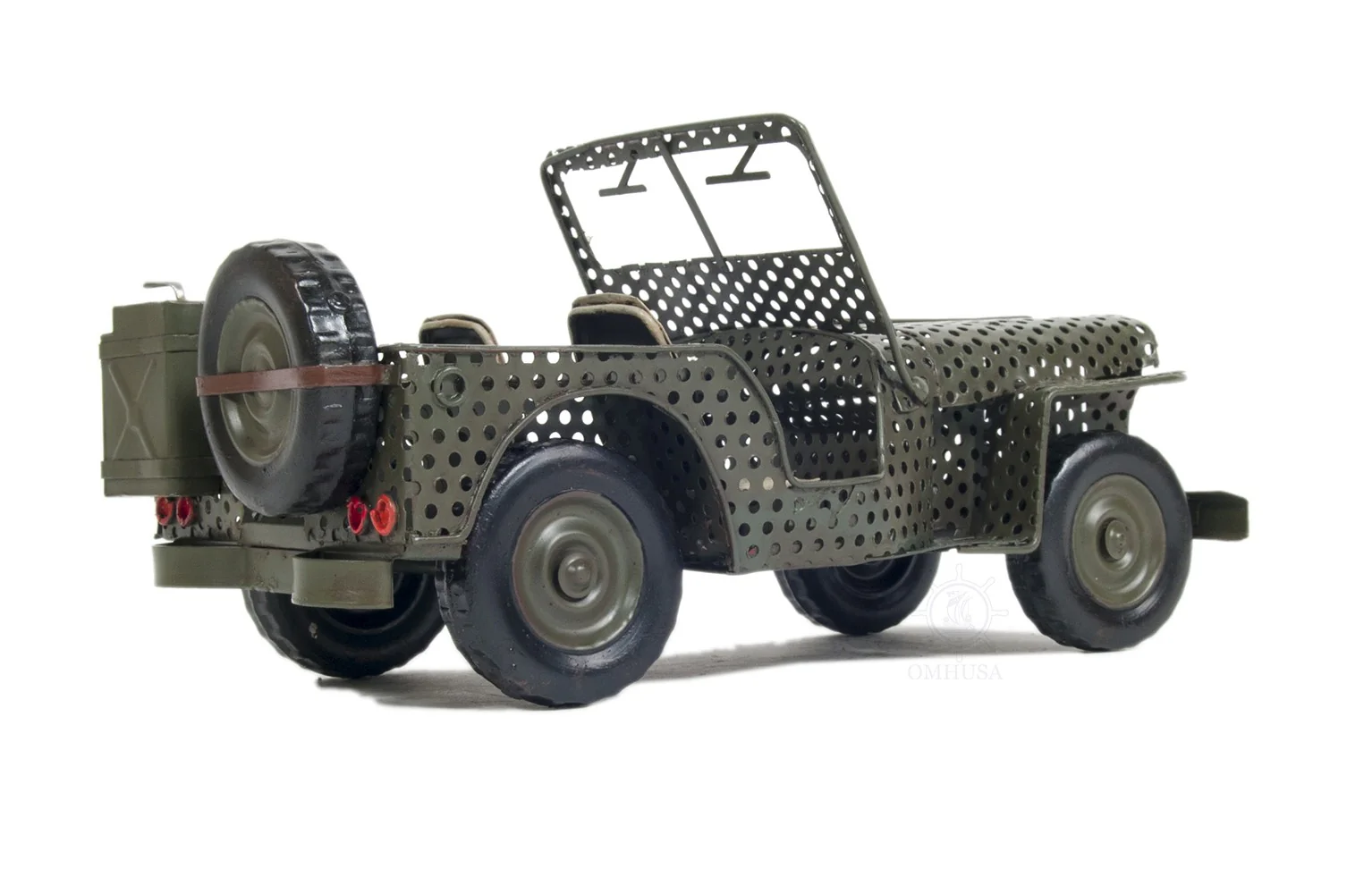 c1945 Willys CJ-2A Overland Jeep Sculpture By Homeroots - Image 5