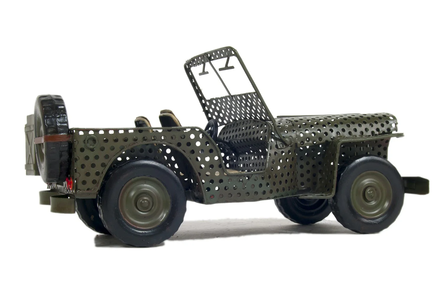 c1945 Willys CJ-2A Overland Jeep Sculpture By Homeroots - Image 6