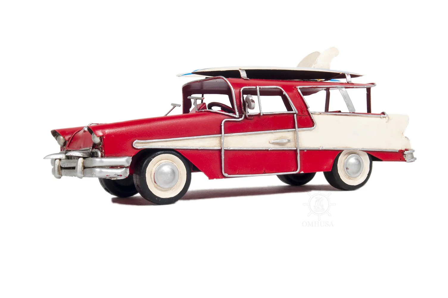 c1957 Blue Ford Country Squire Station Wagon Sculpture By Homeroots - Image 10