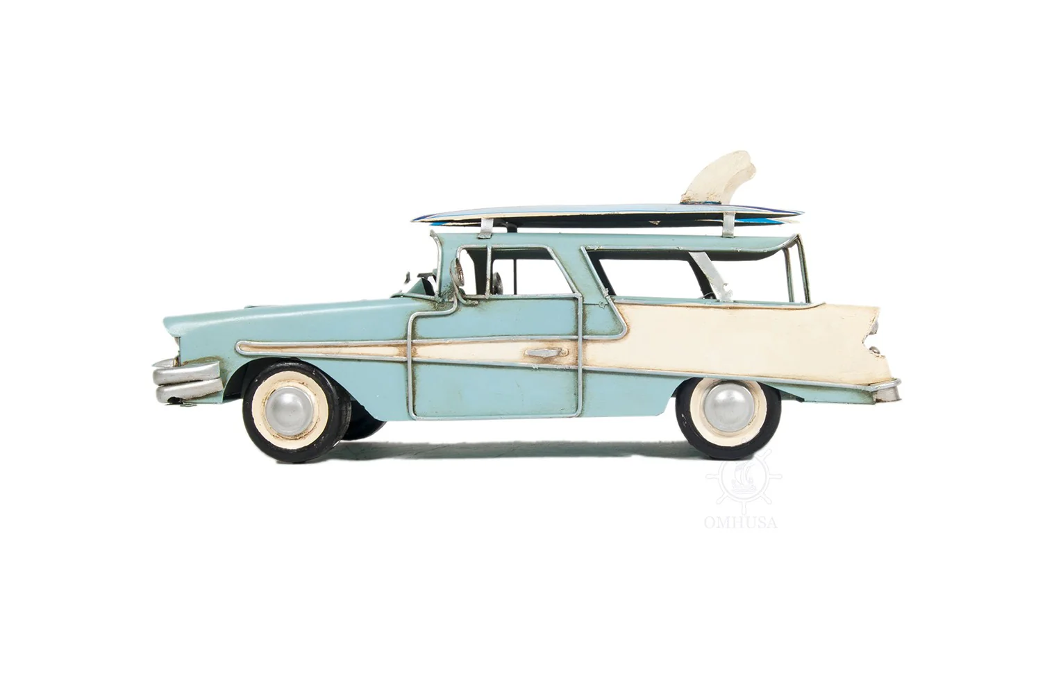 c1957 Blue Ford Country Squire Station Wagon Sculpture By Homeroots - Image 2