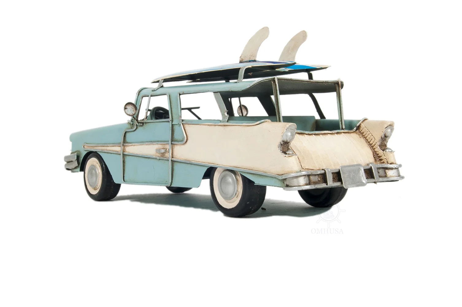 c1957 Blue Ford Country Squire Station Wagon Sculpture By Homeroots - Image 4