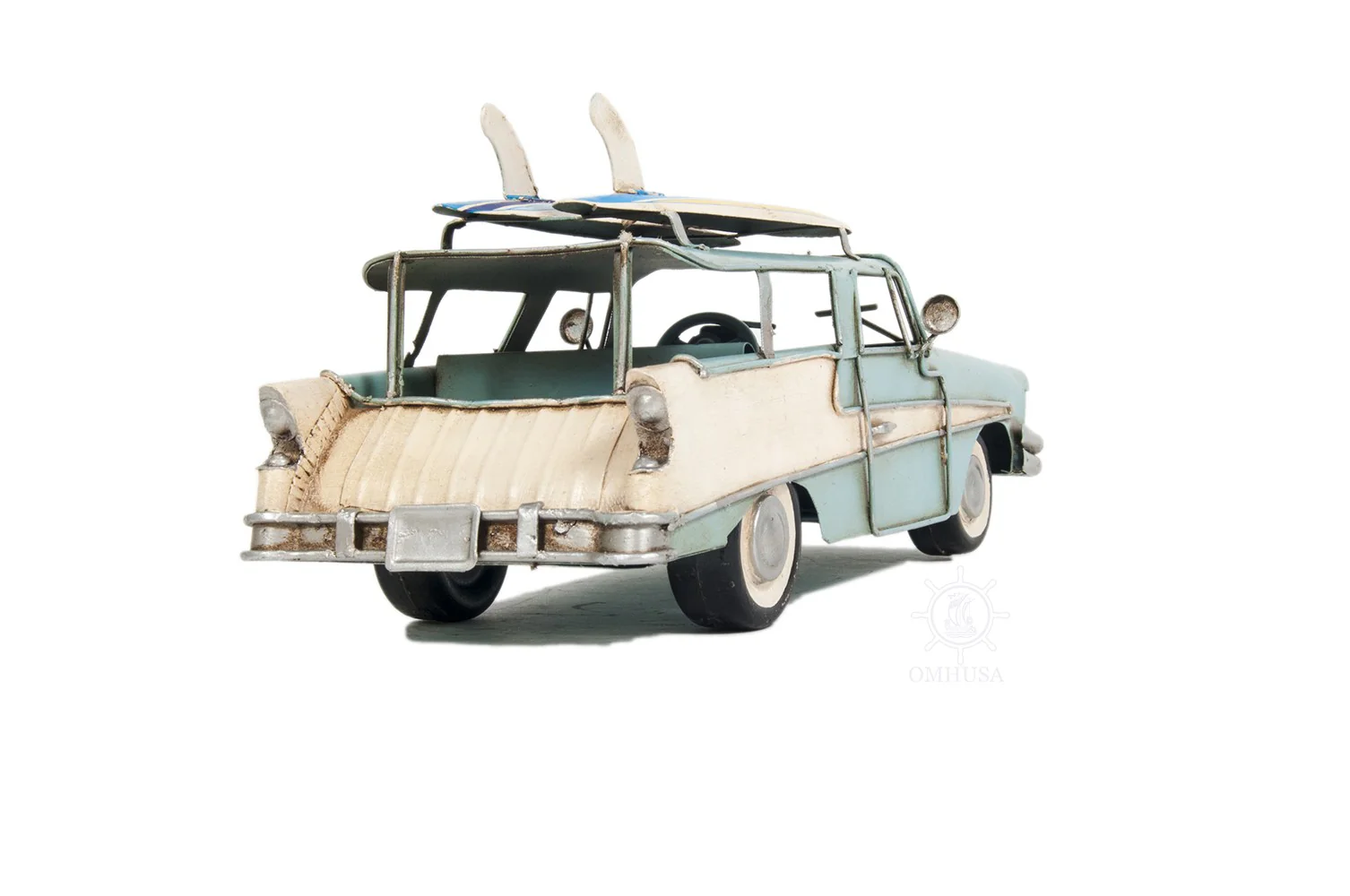 c1957 Blue Ford Country Squire Station Wagon Sculpture By Homeroots - Image 5
