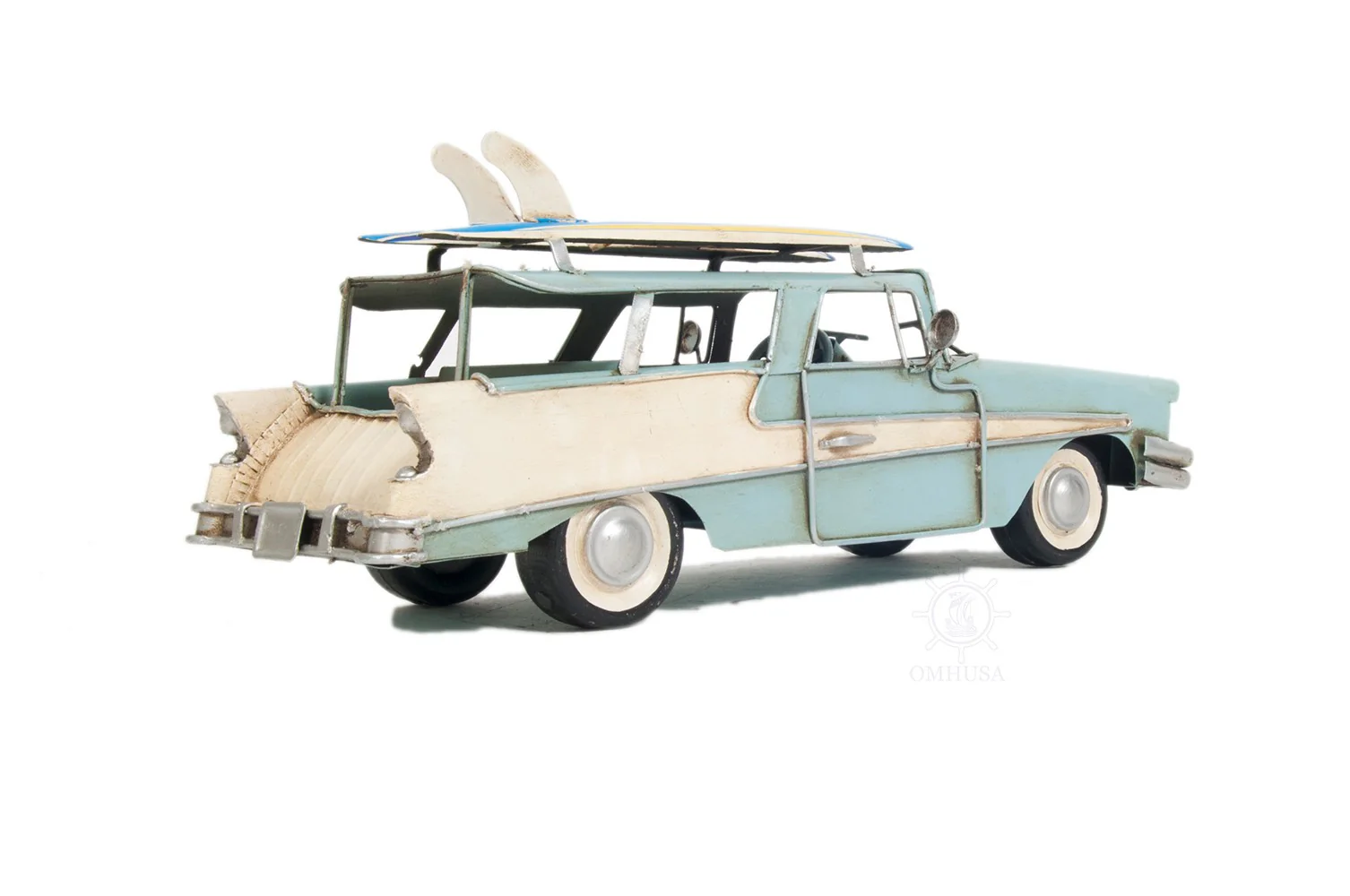 c1957 Blue Ford Country Squire Station Wagon Sculpture By Homeroots - Image 6