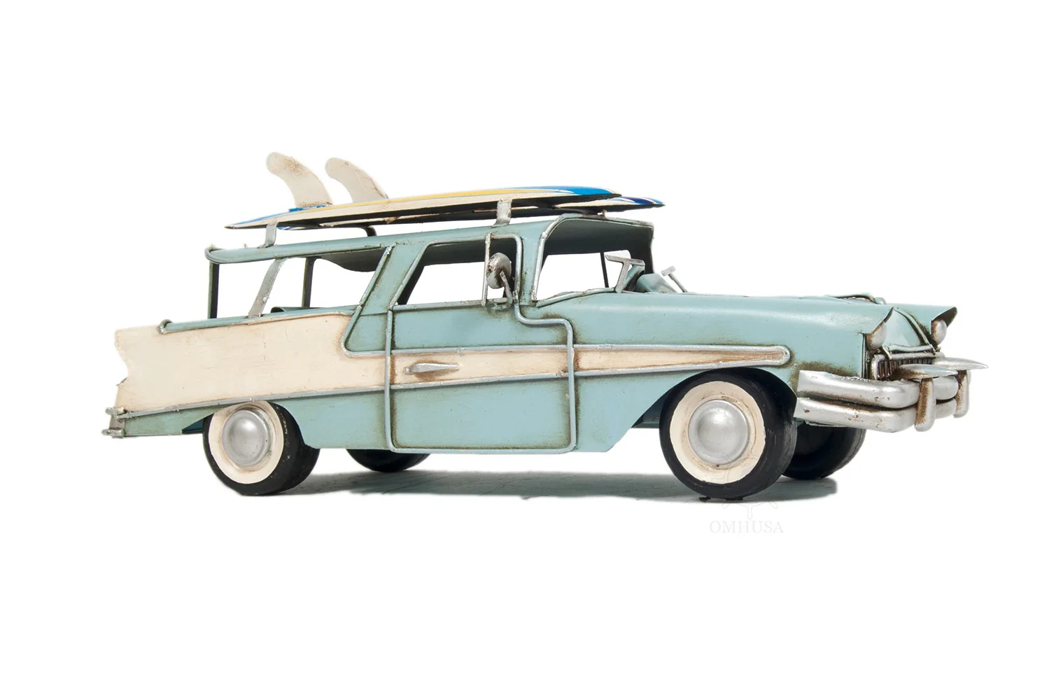 c1957 Blue Ford Country Squire Station Wagon Sculpture By Homeroots - Image 8