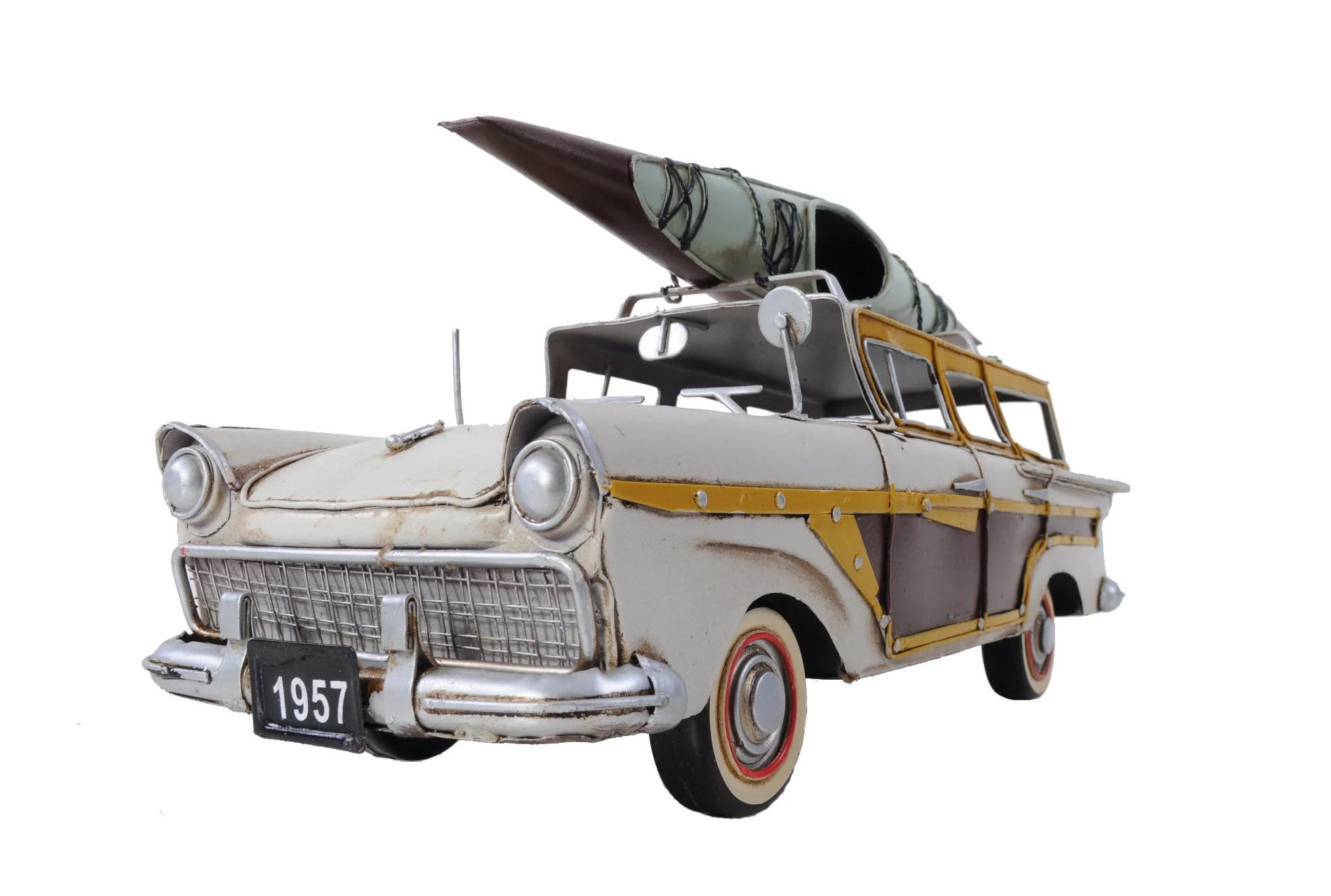 c1957 Ford Country Squire Station Wagon Sculpture By Homeroots - Image 4