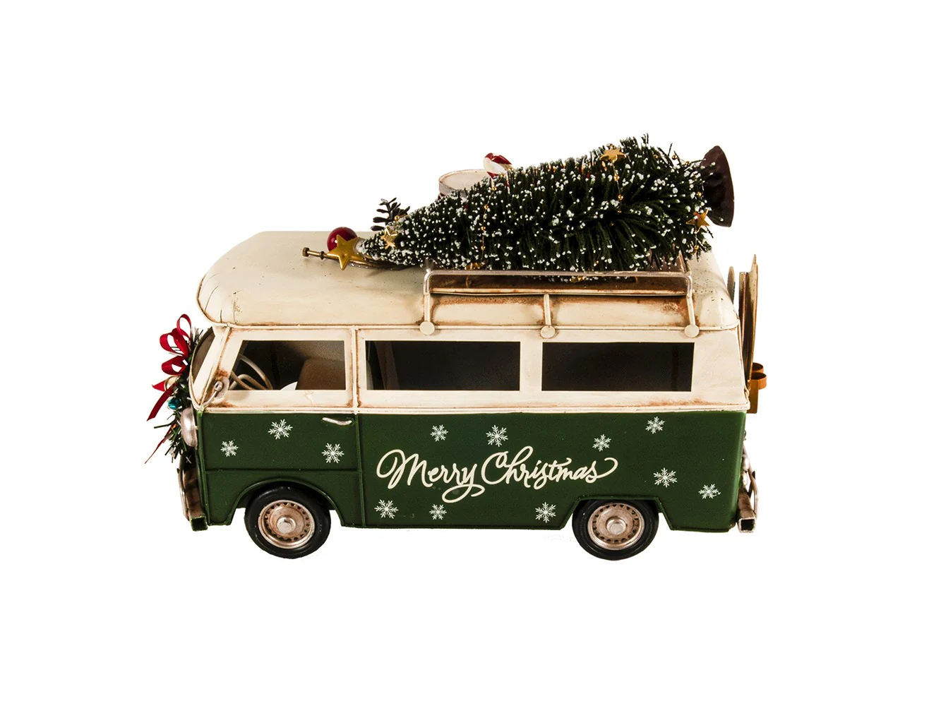 c1960s Volkswagen Christmas Bus Sculpture By Homeroots - Image 5
