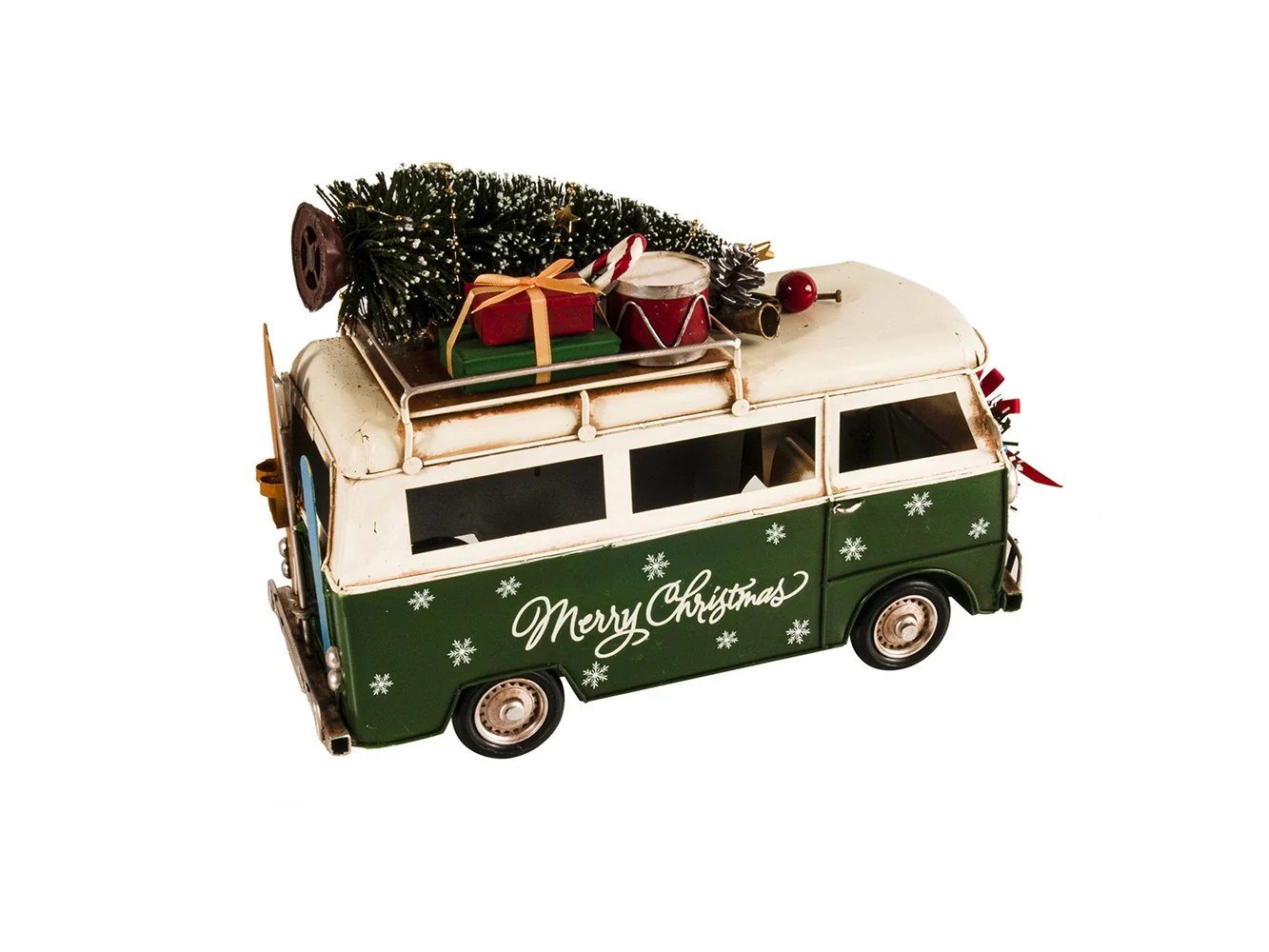 c1960s Volkswagen Christmas Bus Sculpture By Homeroots - Image 8
