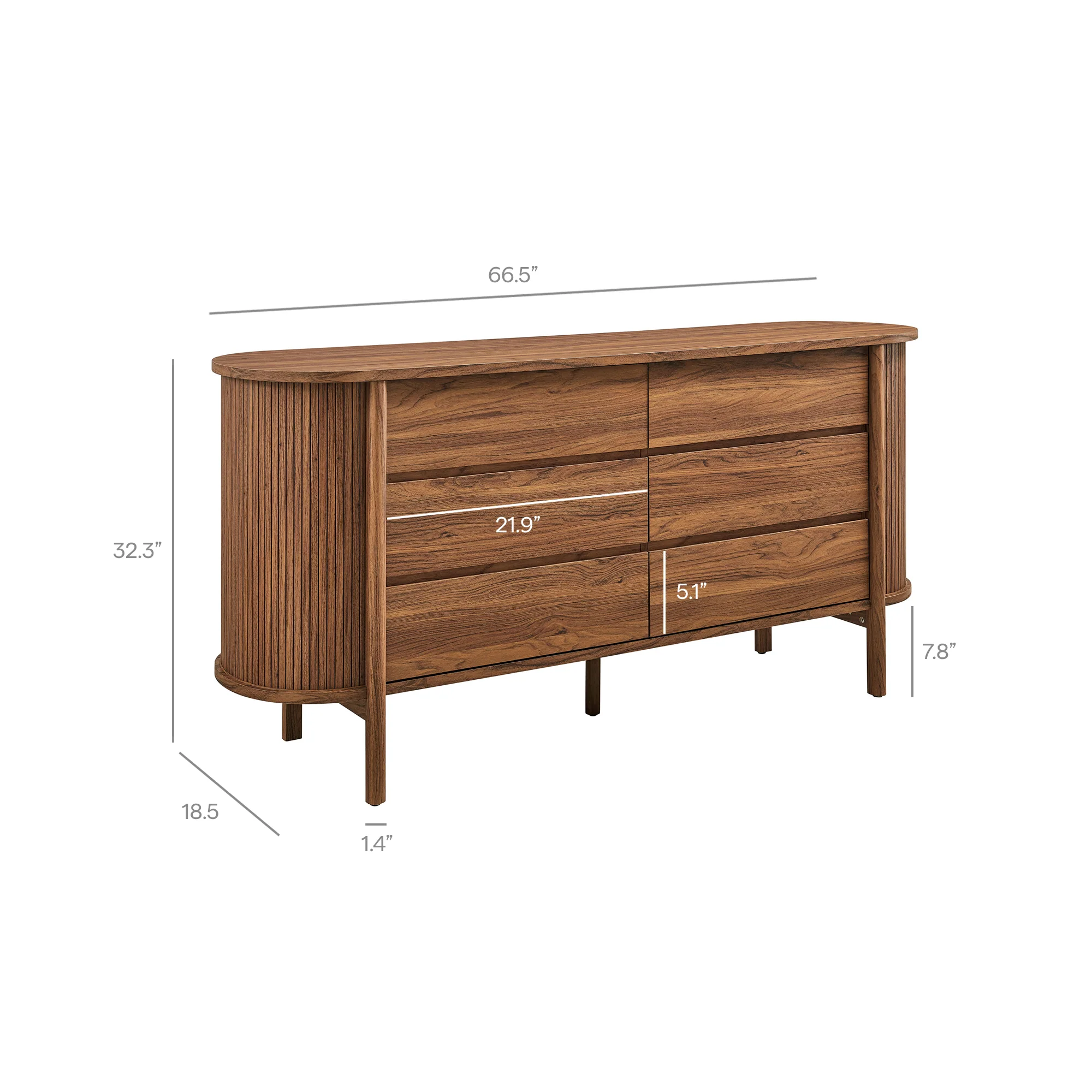 Cadence 6-Drawer Curved Dresser by Modway - Image 18