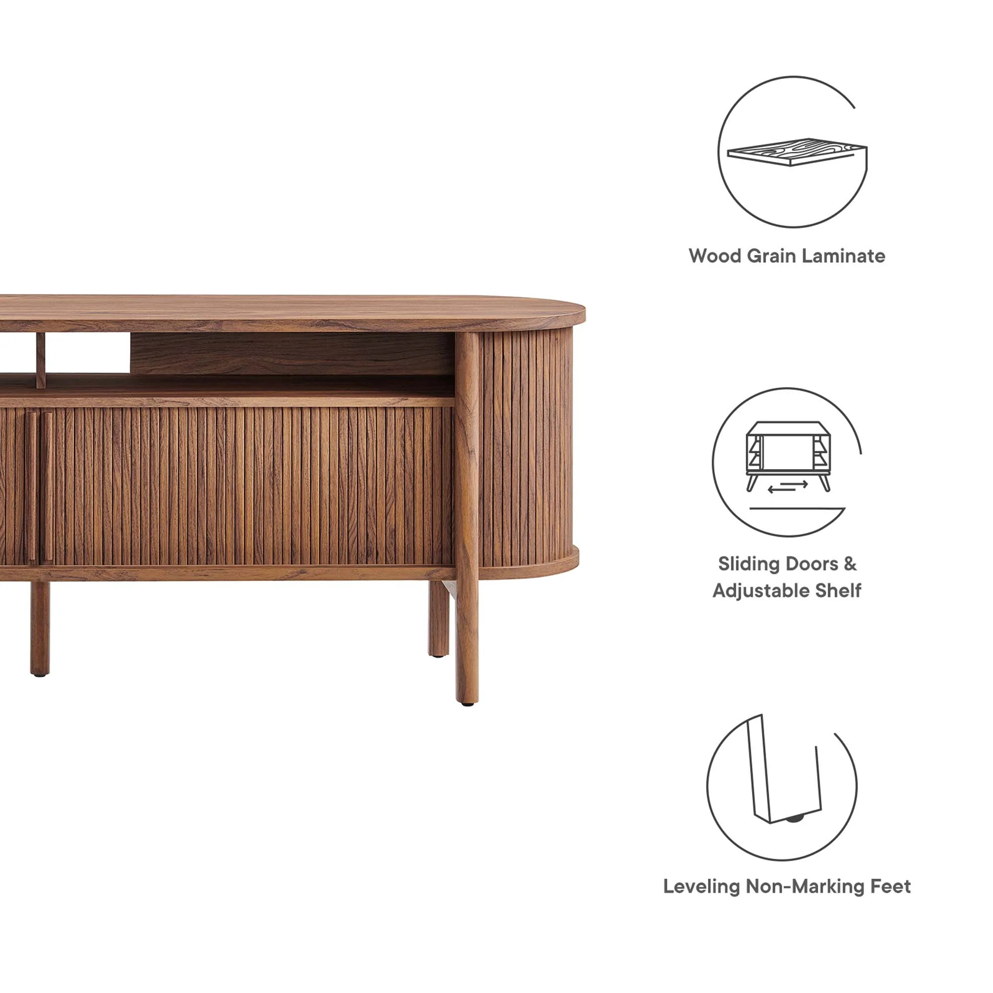 Cadence 71" Curved TV Stand by Modway - Image 3