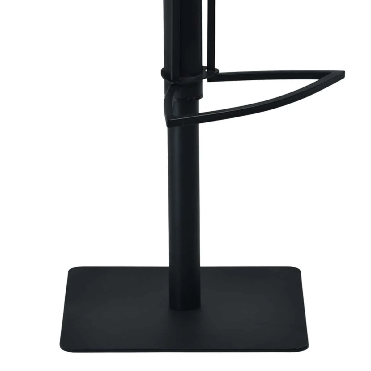Café Adjustable Height Swivel Grey Faux Leather and Grey Walnut Wood Bar Stool with Black Metal Base By Armen Living - Image 6