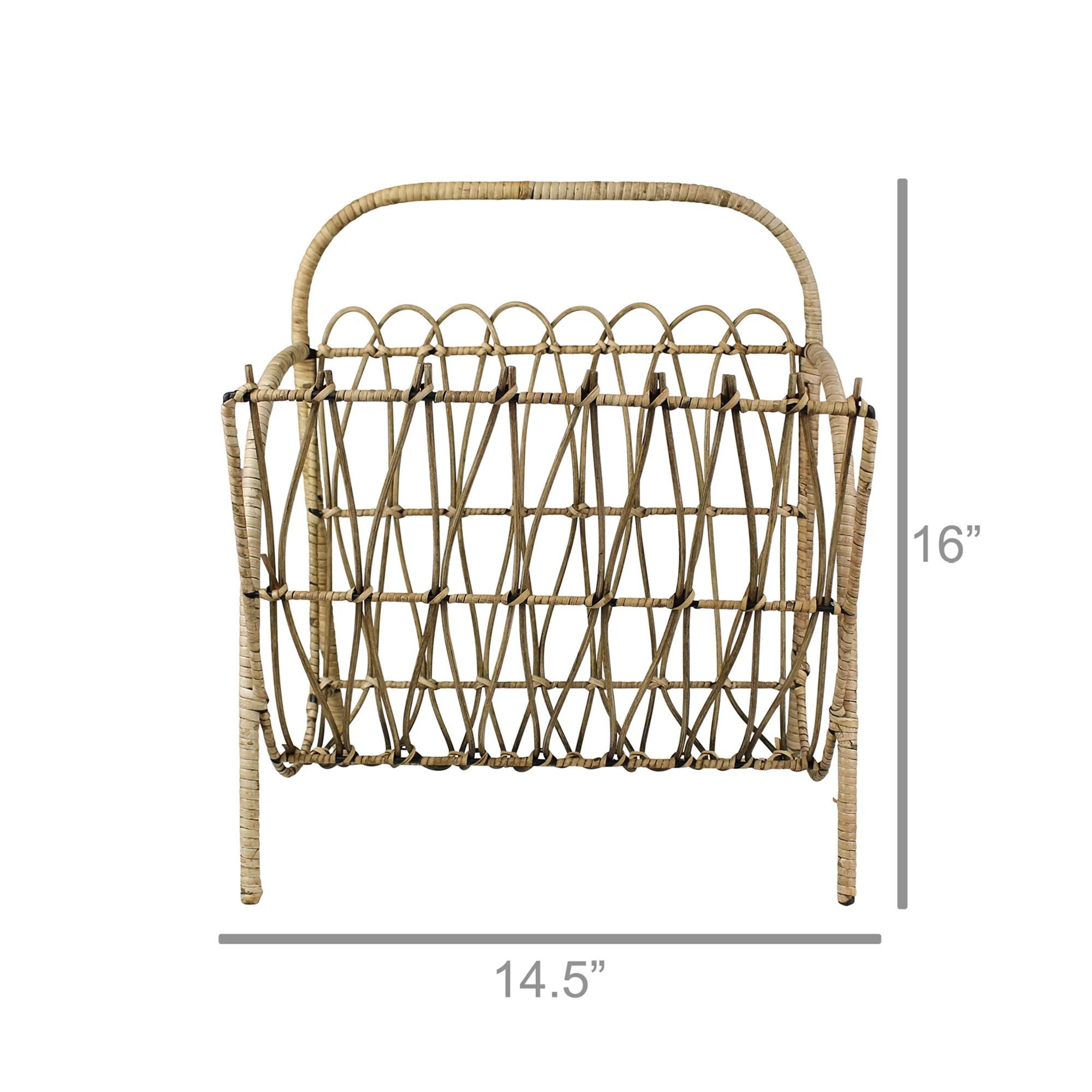 Cairo Magazine Holder, Rattan By HomArt - Image 4