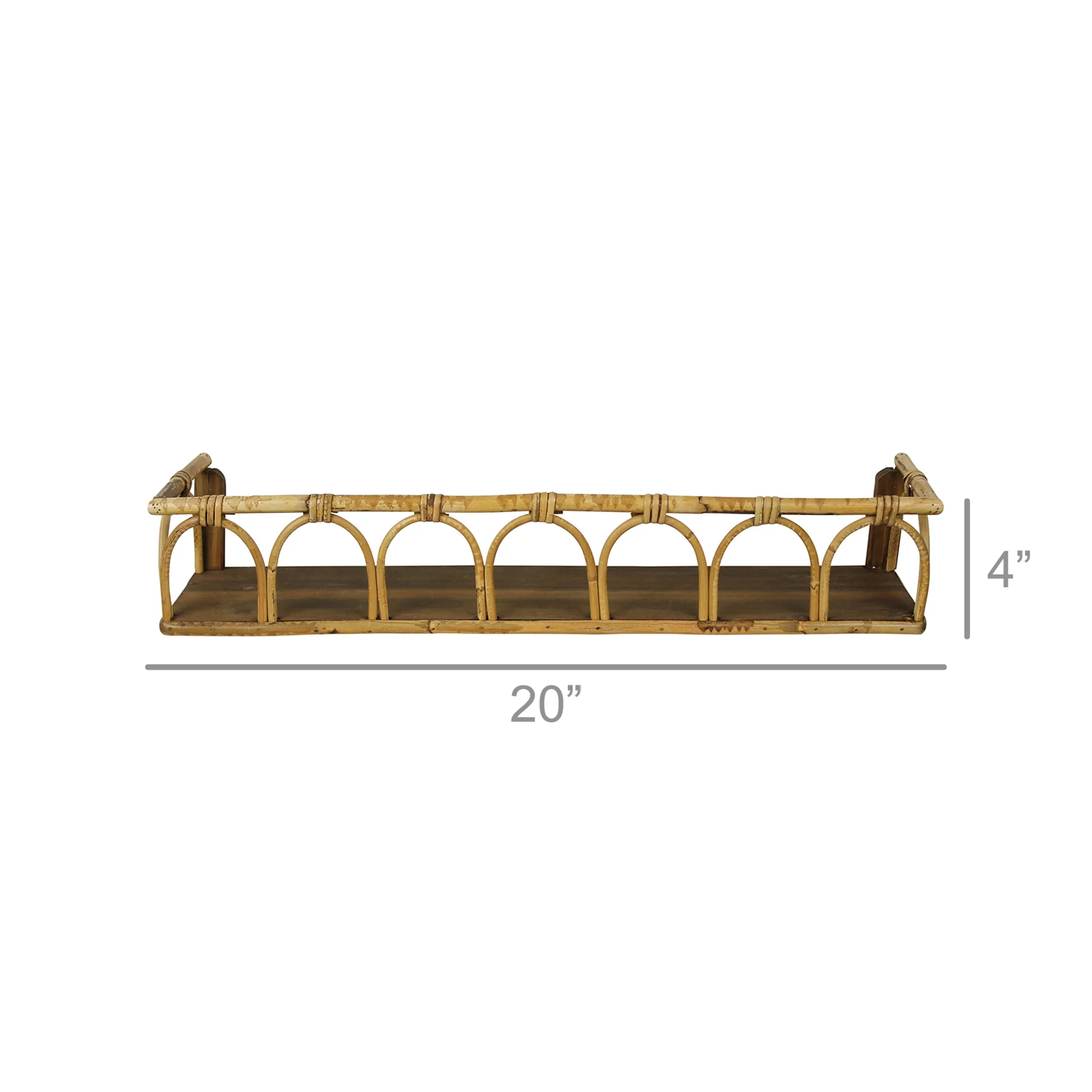 Cairo Shelf, Rattan Set Of 2 By HomArt - Image 2