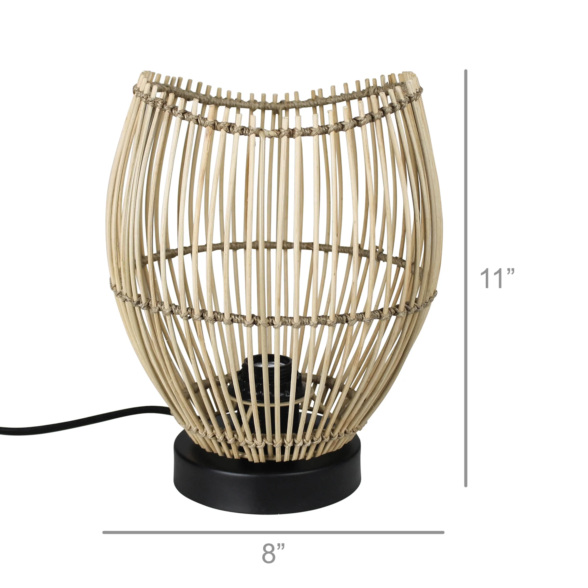 Cairo Table Lamp, Rattan By HomArt - Image 3