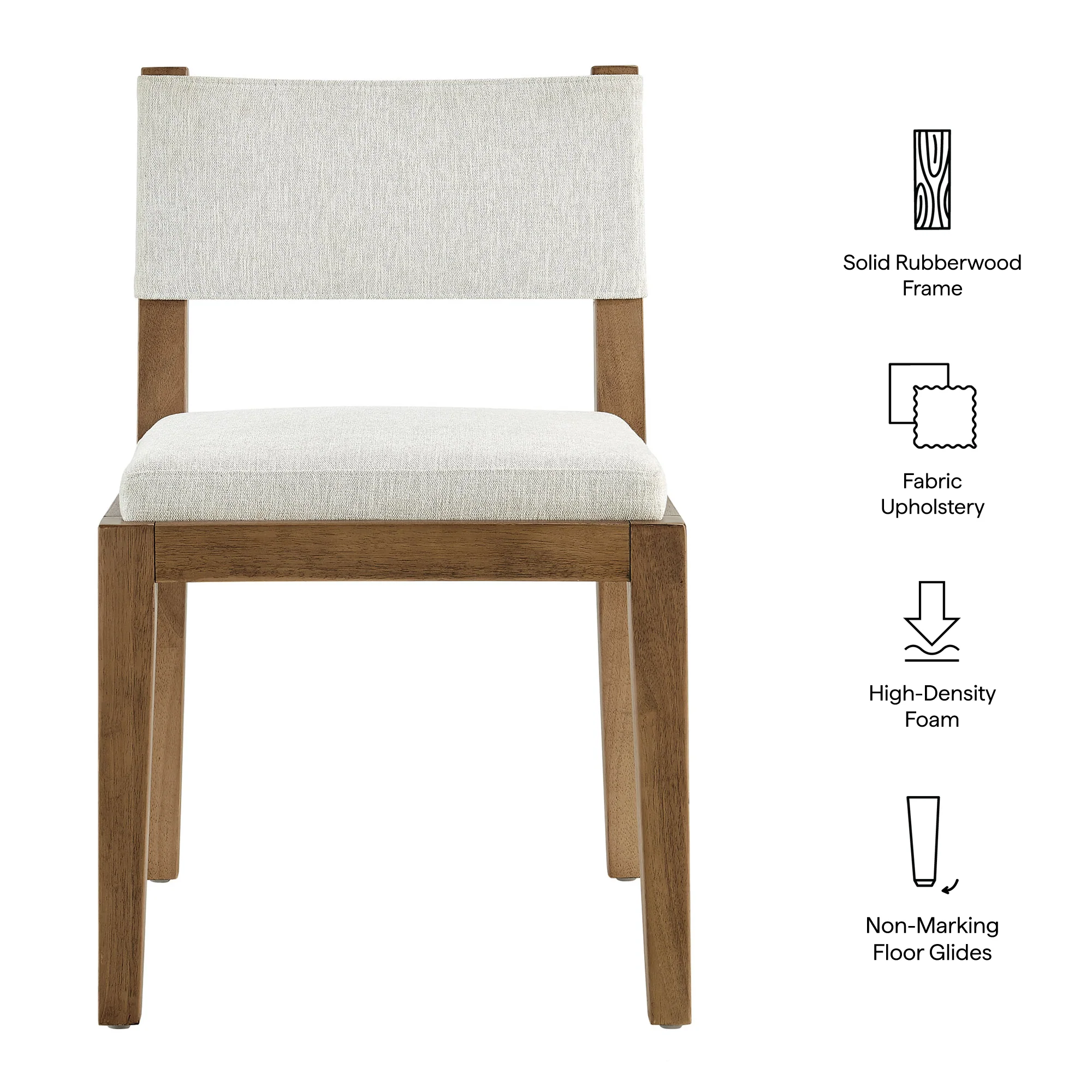 Calder Fabric Upholstered Wood Armless Dining Chair by Modway - Image 17