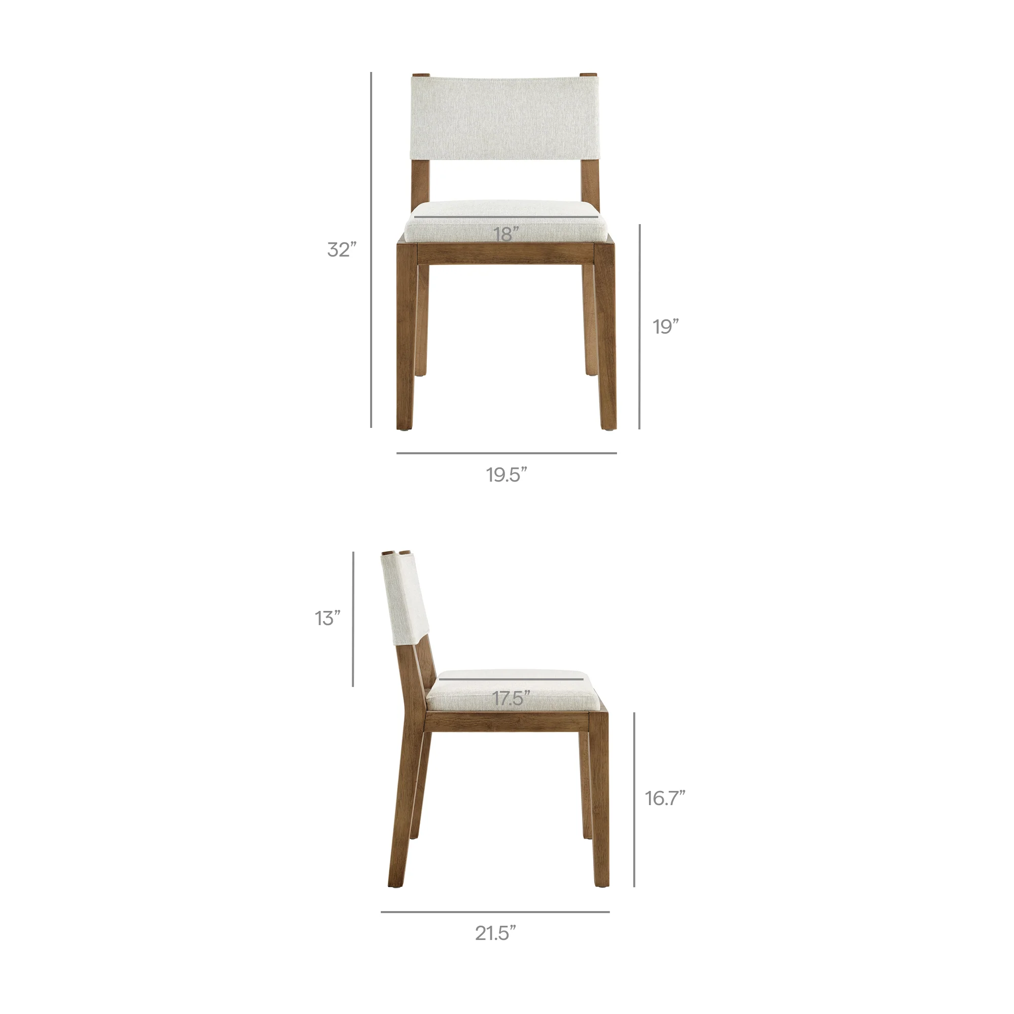 Calder Fabric Upholstered Wood Armless Dining Chair by Modway - Image 18